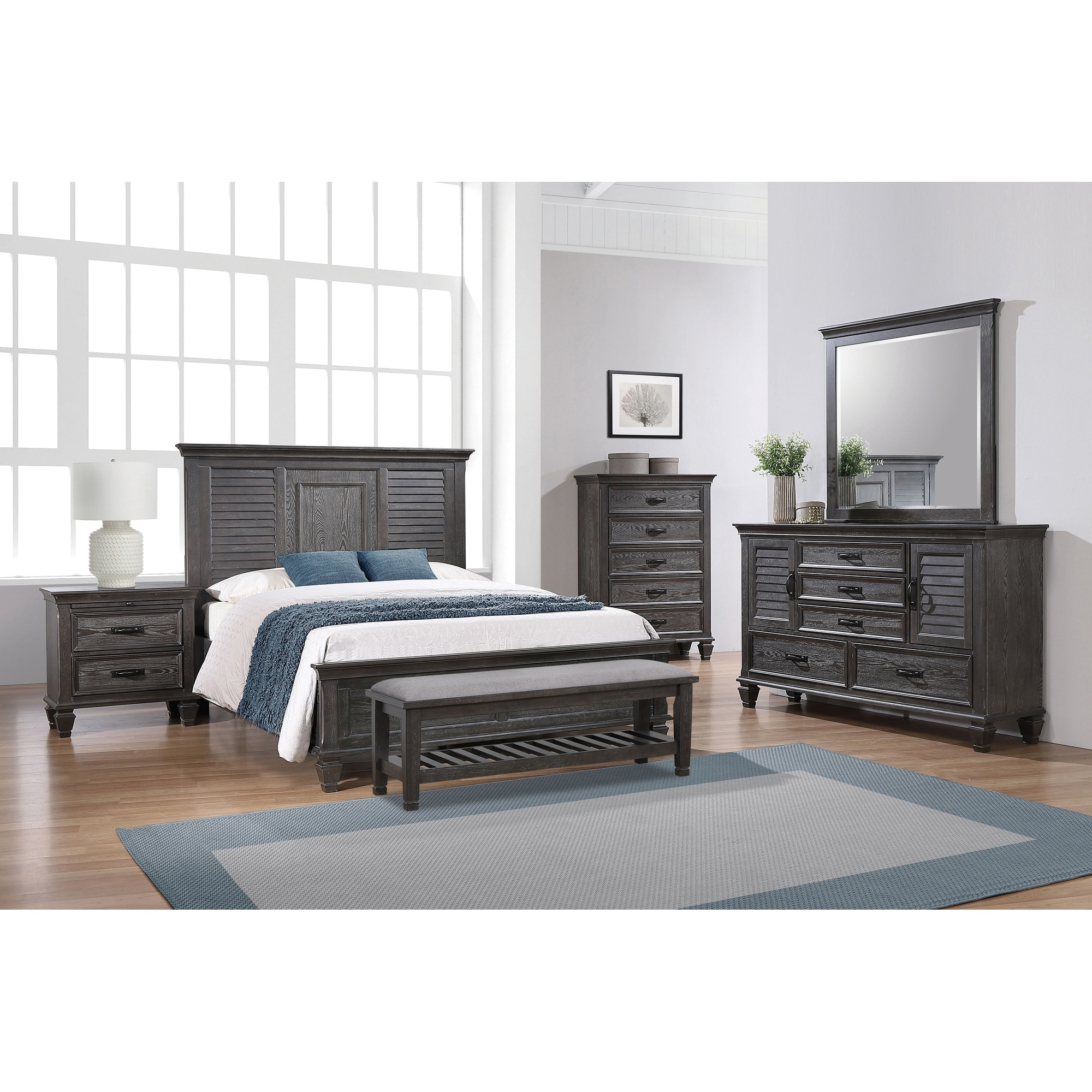 Shop Kylie Weathered Sage 4 Piece Panel Bedroom Set With 2 Nightstands On Sale Overstock 32116970