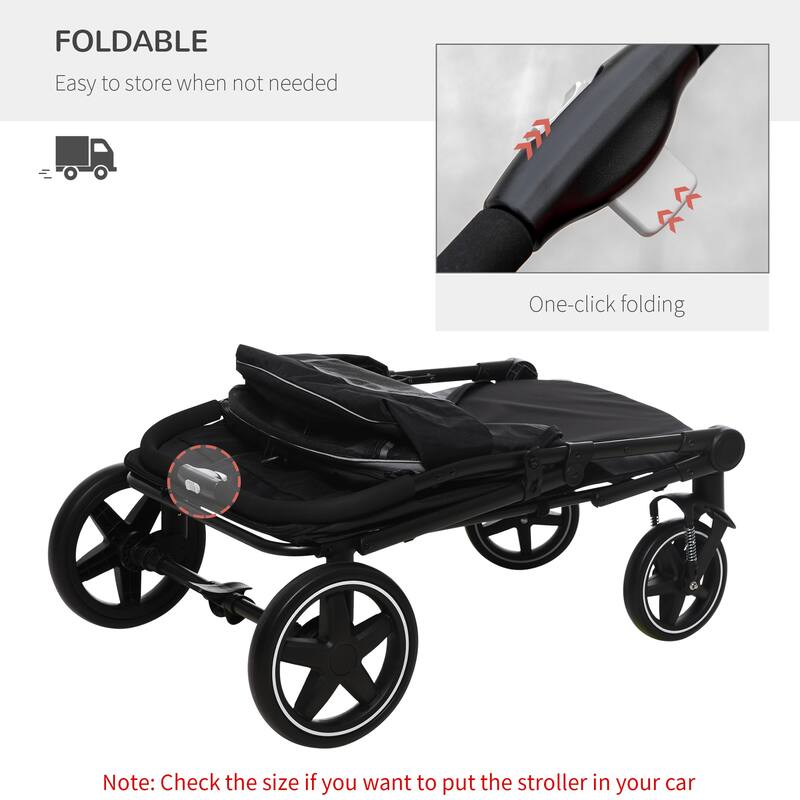 One-Click Foldable Doggy Stroller
