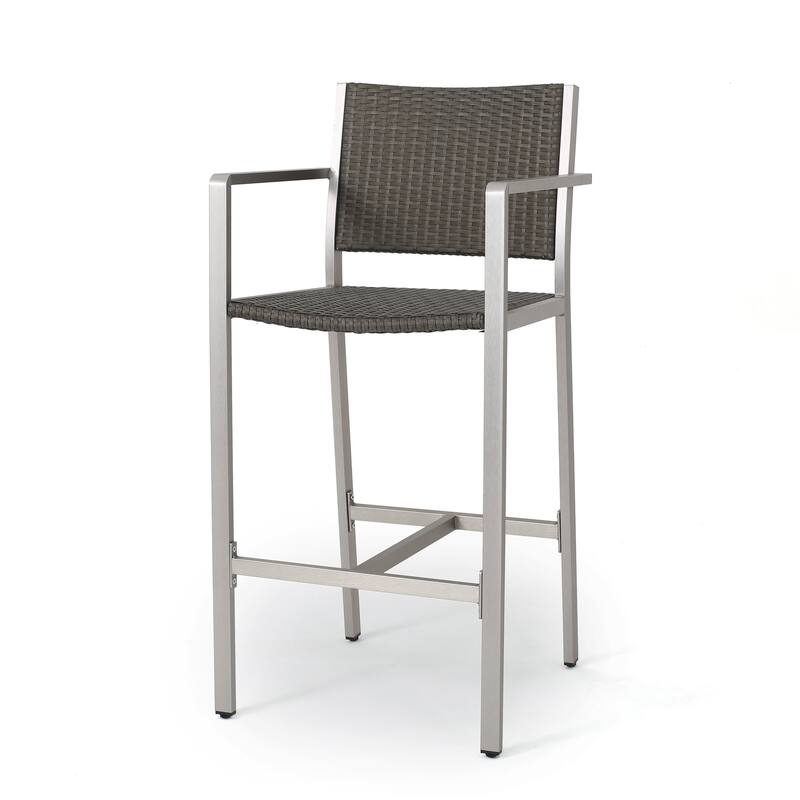 Cape Coral Outdoor 5-piece Aluminum Square Bar Set by Christopher Knight Home