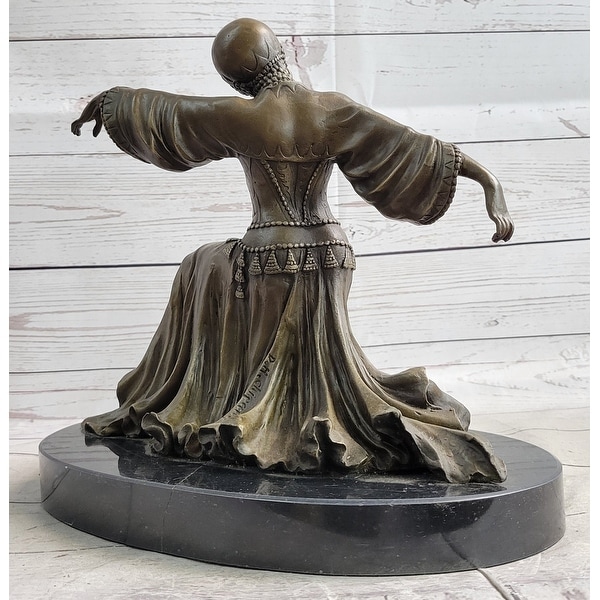Graceful Turkish Georgian Dancer Bronze Sculpture Statue Chiparus