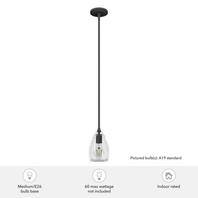 Hunter Dunshire 1-Light Dome Pendant - Kitchen Island, Dining Room, Entry - Modern Farmhouse, Transitional, Contemporary