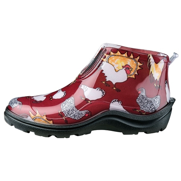 rain boots with chickens on them