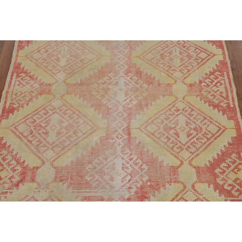 All-Over Geometric Bakhtiari Persian Rug Hand-Knotted Wool Carpet - 3'10" x 7'0"