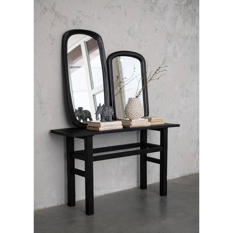 Mango Wood Framed Wall Mirror - 23.5"L x 1.5"W x 35.0"H