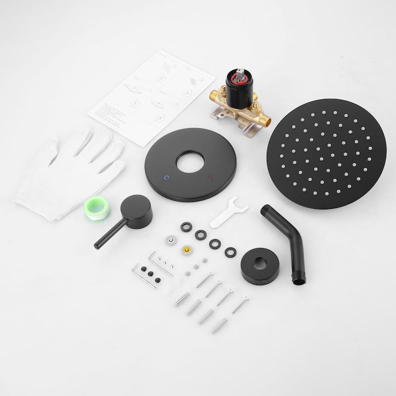 WOWOW Wall Mounted Bathroom Shower Faucet Valve Included
