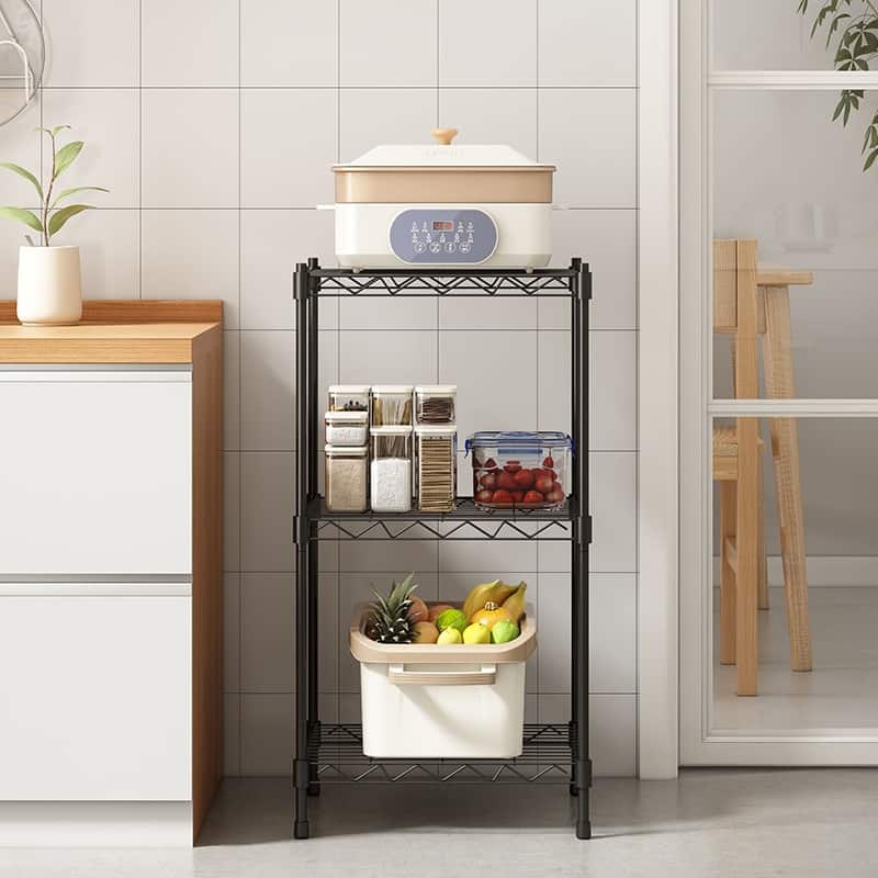 5 Tier Wire Shelving Unit Multi purpose metal storage rack 1750 lbs Capacity Steel Storage Shelves Adjustable Shelf with Wheels