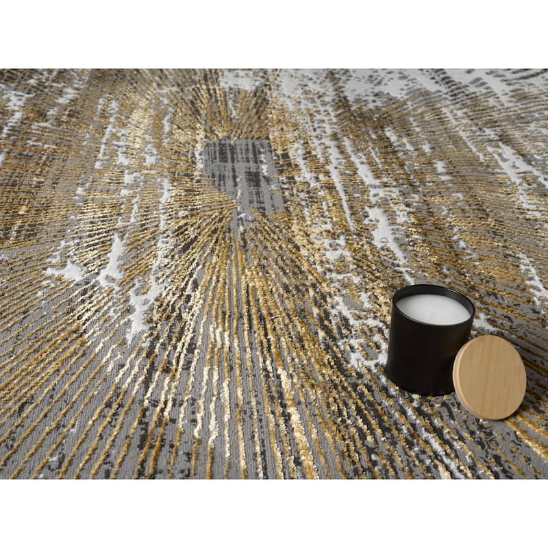 Mila Collection Geometric Contemporary Area Rug