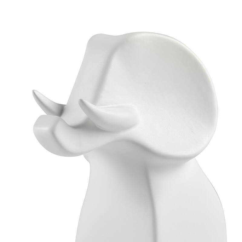 Elk Home Serengeti Matte White Earthenware Sculpture
