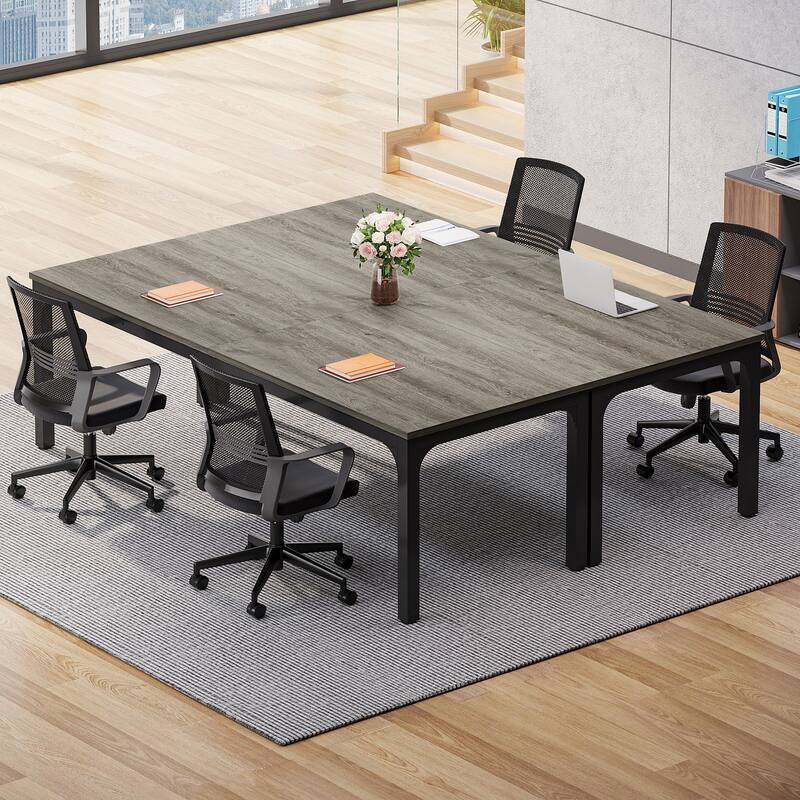 78.74" Large Rectangle Conference Table, Office Meeting/Seminar/Business Table Desk for Office Boardroom & Meeting Room
