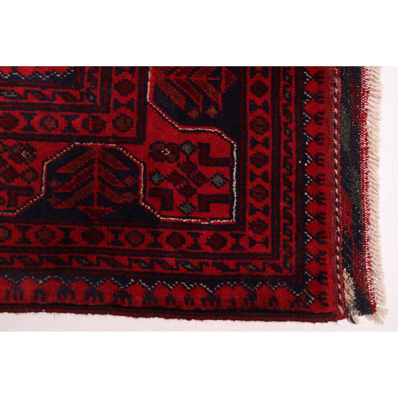 ECARPETGALLERY Hand-knotted Finest Khal Mohammadi Red Wool Rug - 4'1 x 6'1