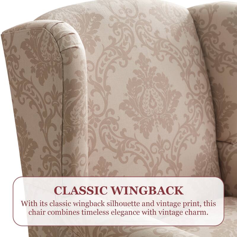 Accent Armchair with Turned Legs Set of 2 Blue/ Beige / Grey