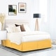 preview thumbnail 11 of 44, Nestl Pleated 14 inch Tailored Drop Bed Skirt - Soft Double Brushed Premium Microfiber Ruffle Bed Skirt California King - Yellow