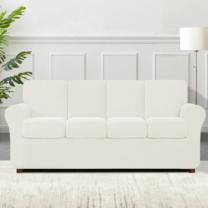 Subrtex 9-Piece Stretch XL Sofa Slipcover Sets with 4 Backrest Cushion Covers and 4 Seat Cushion Covers