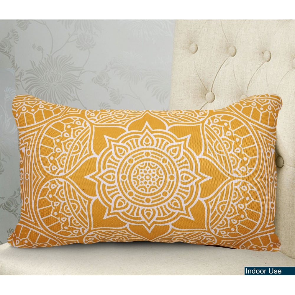 Premium Indoor/Outdoor Throw Pillows with Inserts for Patio Furniture, Chairs, and Indoor Décor |18''X18'' | 12''X20''