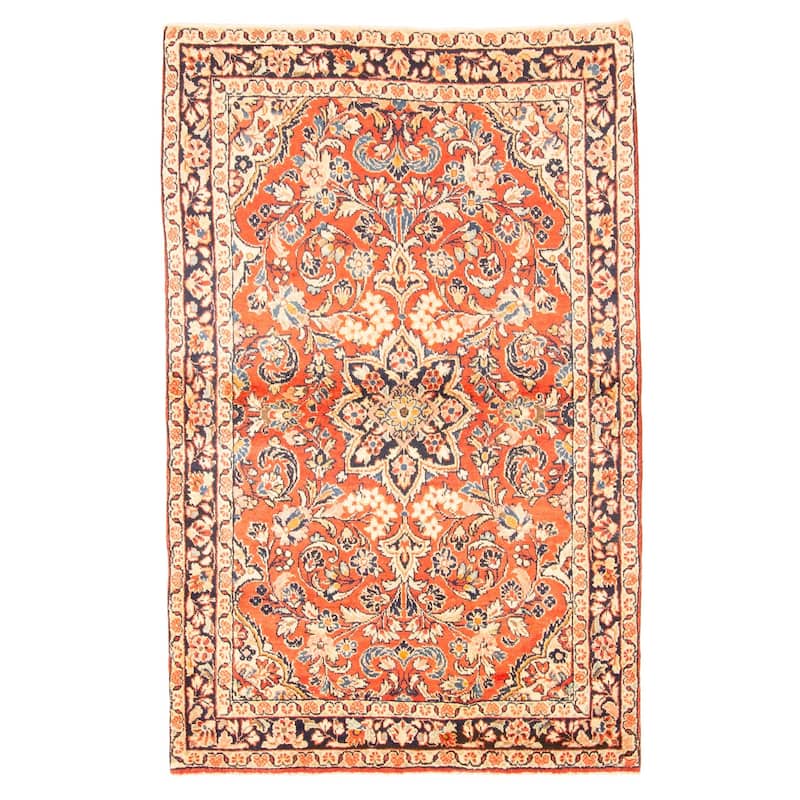 ECARPETGALLERY Hand-knotted Anadol Red Wool Rug - 4'3 x 6'11