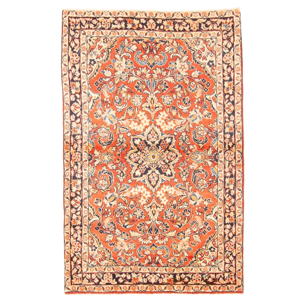 ECARPETGALLERY Hand-knotted Anadol Red Wool Rug - 4'3 x 6'11