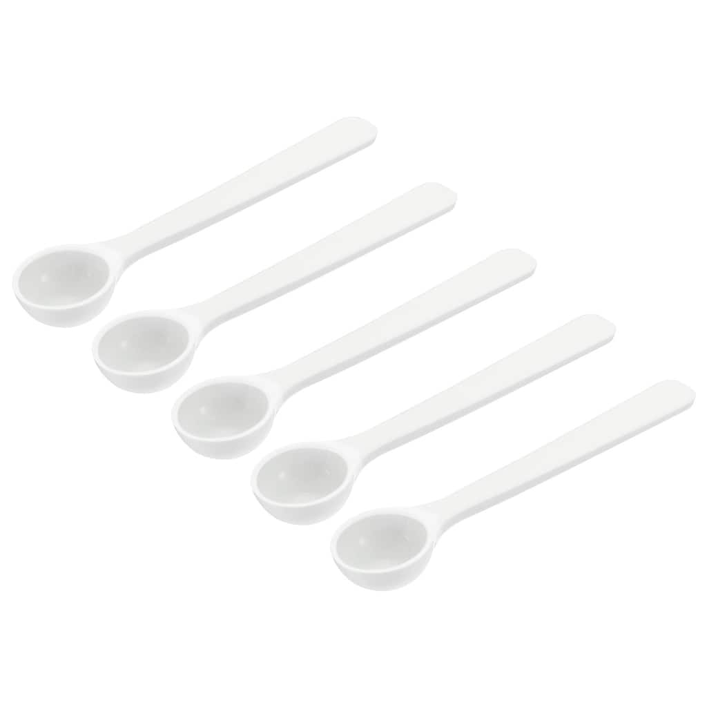 Micro Spoons 1 Gram Measuring Scoop Round Bottom Mini Spoon 15Pcs - White