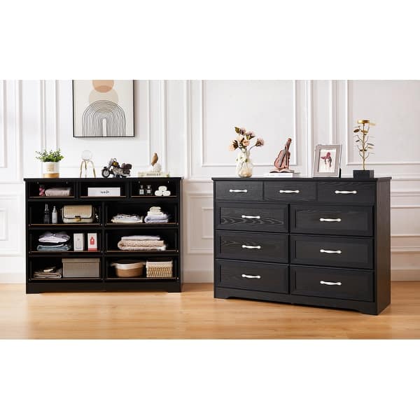 black dresser long 9 Drawer With Antique Handles, Wood Chest Of Drawers - Bed Bath & Beyond Size:6-7 Y The durable manufactured wood FORMAL DRESS Unicorn Dog Tutu Dress