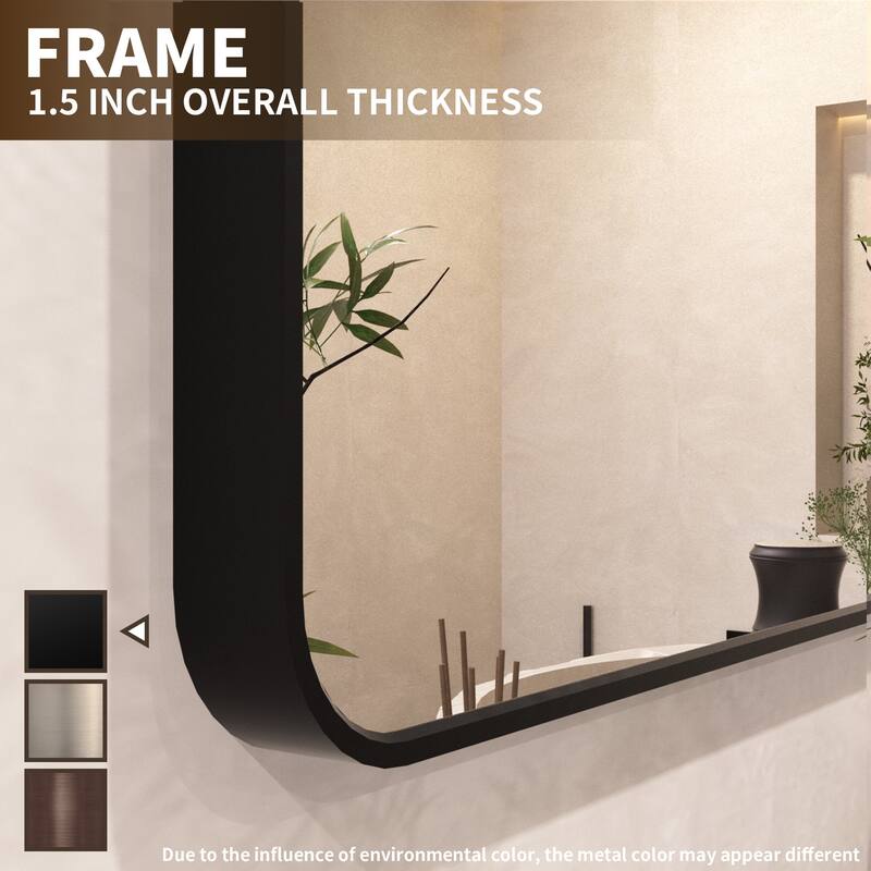 24/30/42/48/60 inch Rectangle Frameless Wall Mounted Bathroom Vanity Mirror