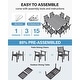 preview thumbnail 33 of 36, WINSOON 10-Piece HIPS All Weather Outdoor Patio Dining Sets with Umbrella Hole& Aluminum Frame,2-Table 8-Chairs