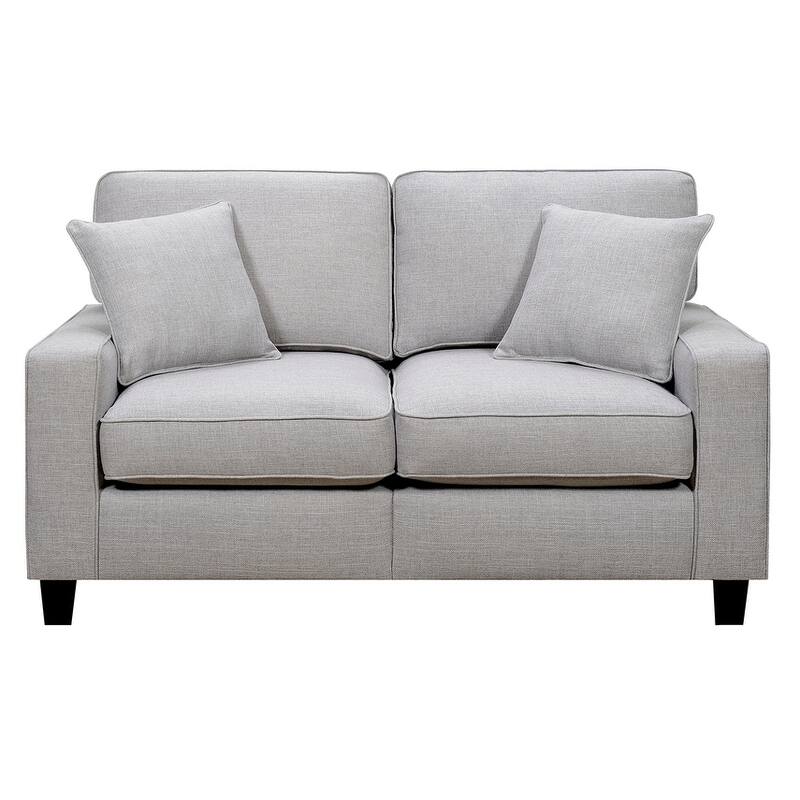 Serta Palisades Upholstered 61" Sofas for Living Room Modern Design Couch, Straight Arms, Tool-Free Assembly