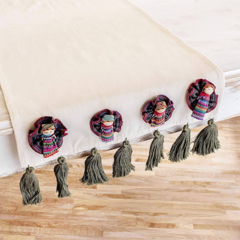 Novica Handmade Ixmucanés Table Cotton Table Runner