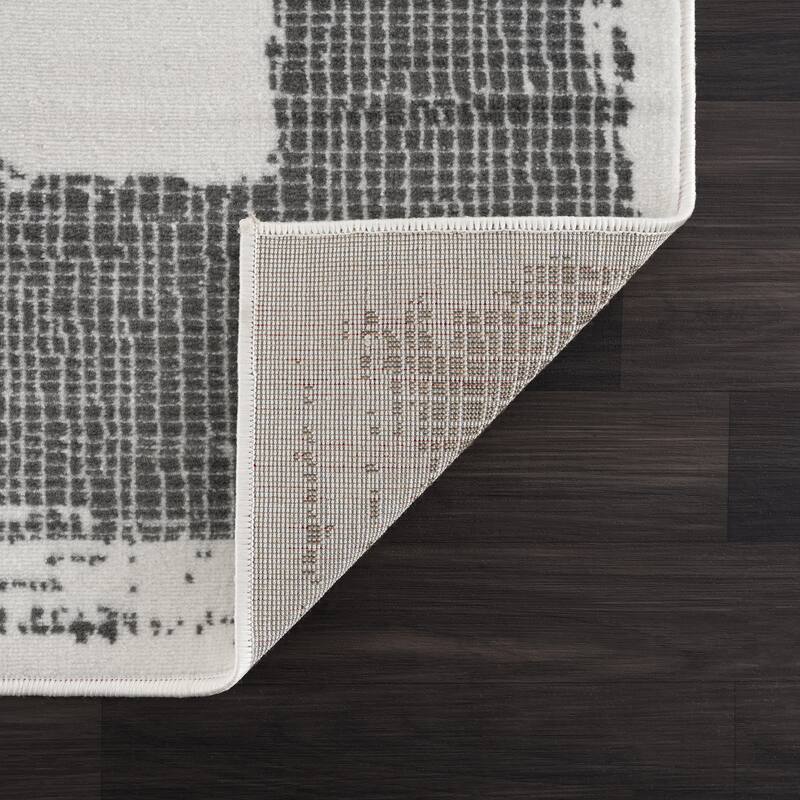 Beverly Rug Modern Border Indoor Area Rug with Jute Backing for Living Room, Kitchen, Bedroom