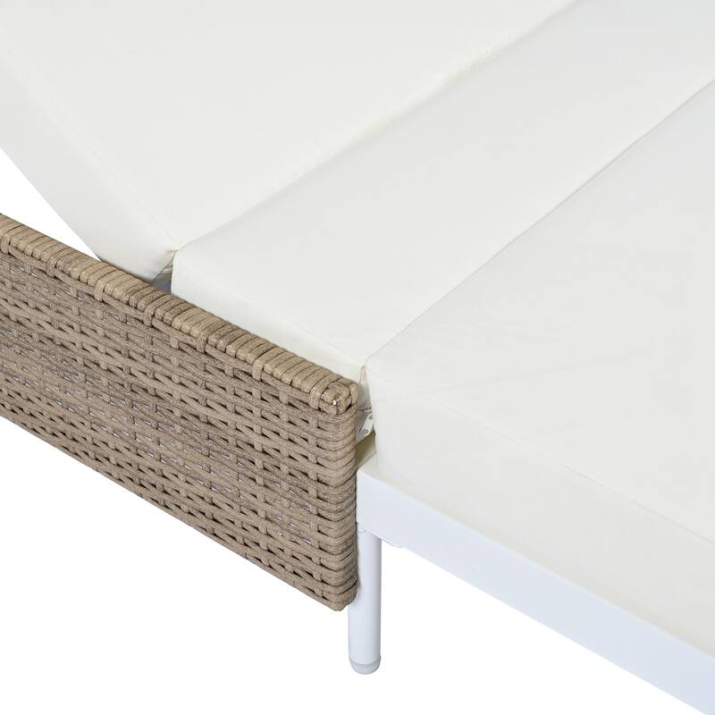 Iron Frame Outdoor Bed Loveseat