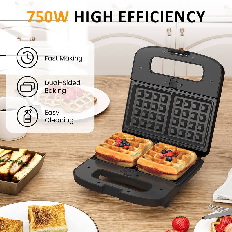 3 in 1 Electric Waffle, Grill & Sandwich Maker