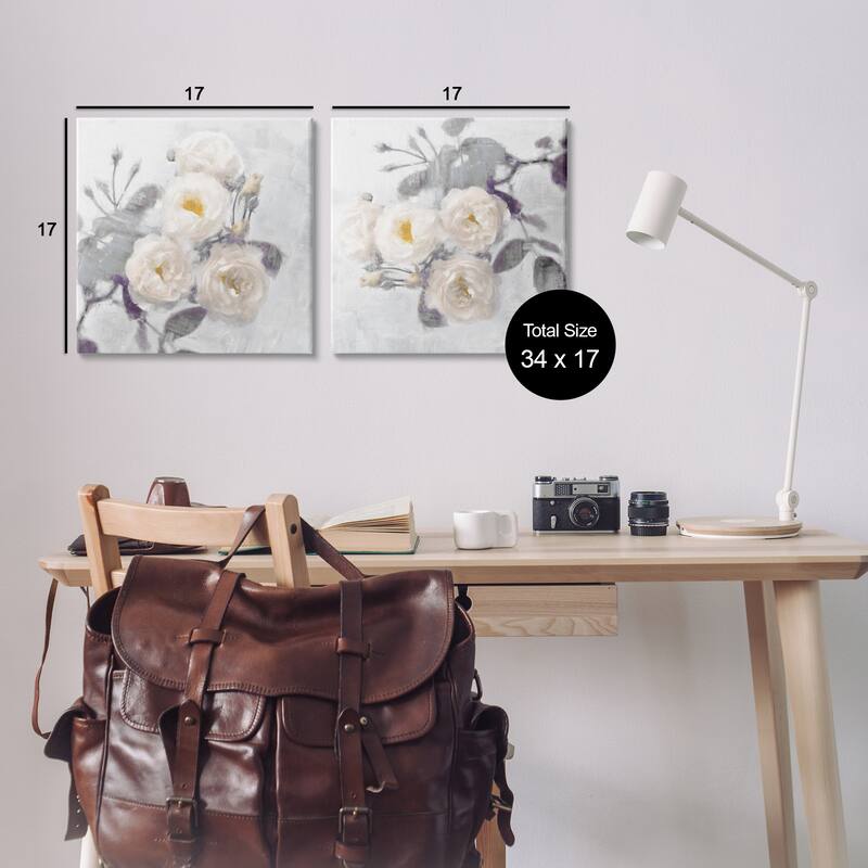 Stupell Country Blossoms Bundle Canvas Wall Art Design By Emily Ford (Set of 2)