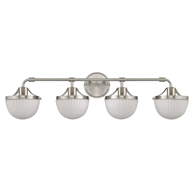 Meredith 4-Light Bathroom Vanity Light in Satin Nickel - Satin Nickel