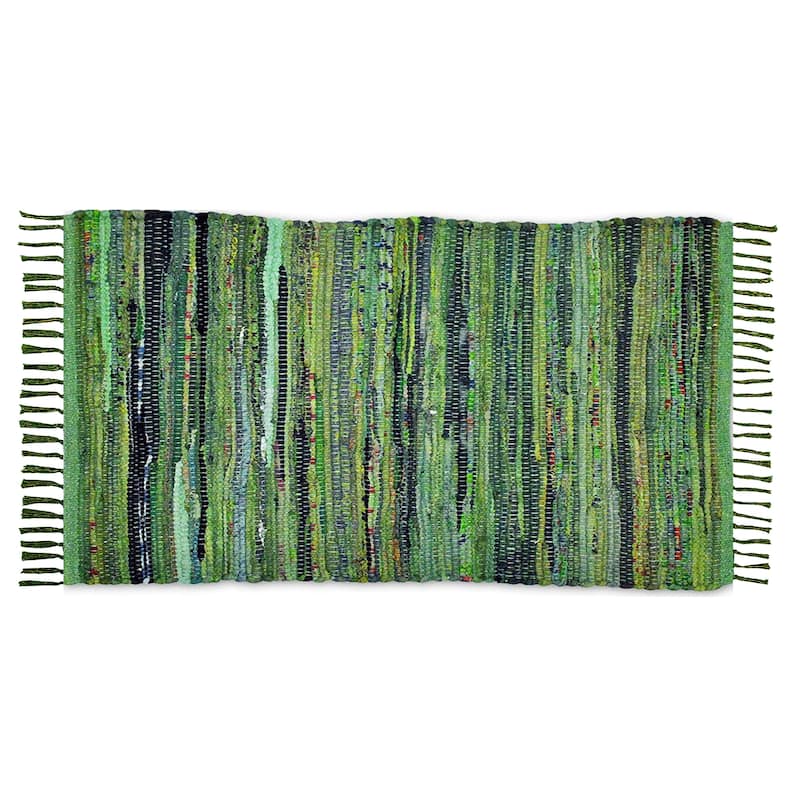 Chindi Rugs, Handmade Multipurpose Reversible Washable Colorful Cotton Rag Rug Runner 24''x36''
