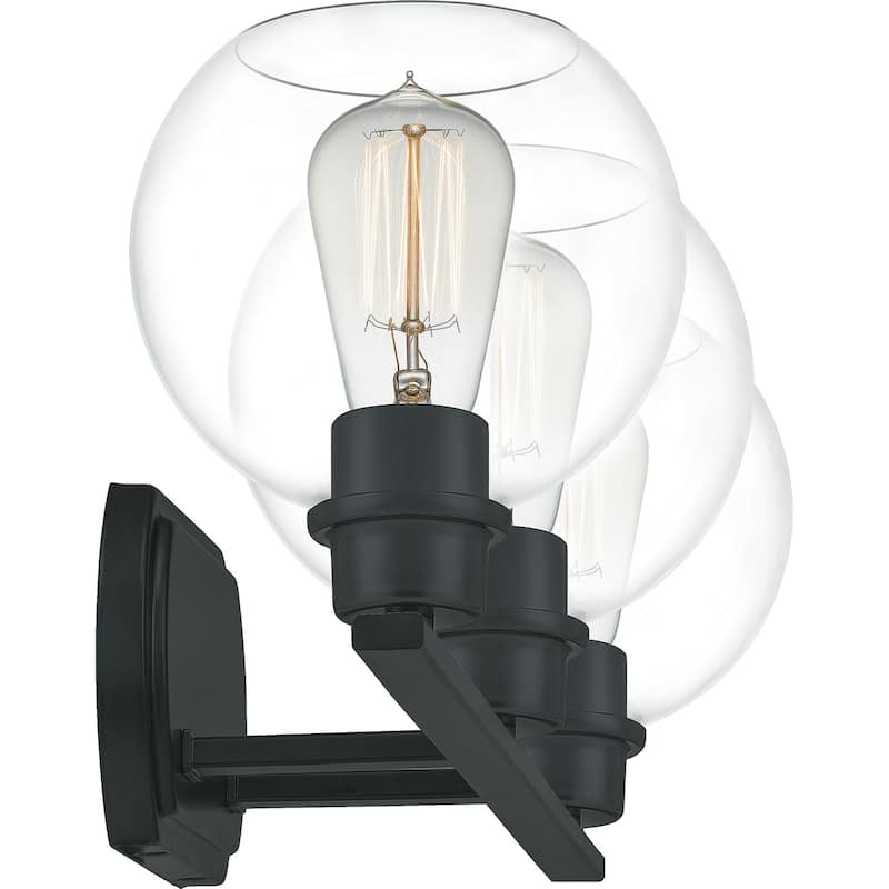 Pruitt 3-Light Bathroom Vanity Light in Matte Black