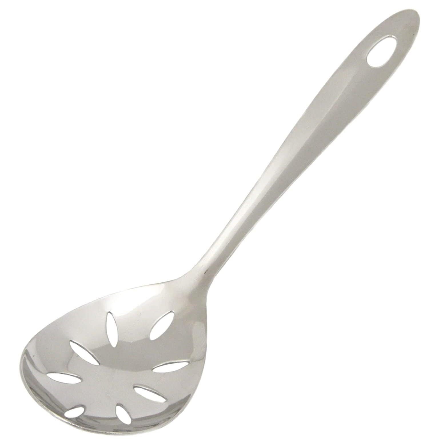 Chef Craft 9.5" Stainless Steel Slotted Serving Spoon with Sleek Mirror Finish
