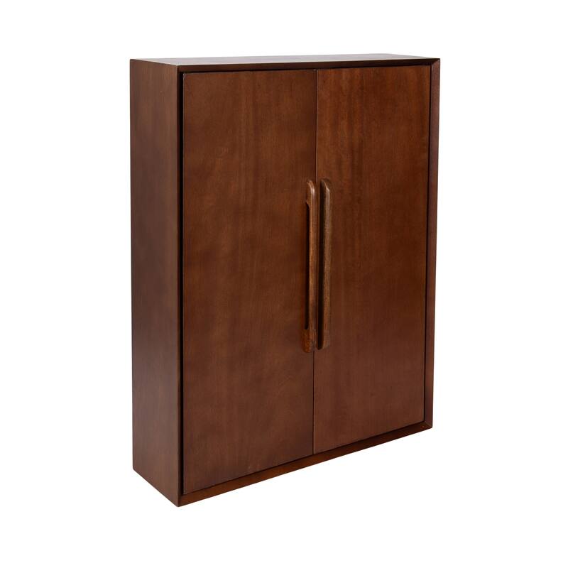 Kate and Laurel McCutcheon Floating Bathroom Cabinet - 22x7x28 - 22x7x28 - Walnut Brown