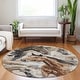 preview thumbnail 24 of 33, Machine Washable Indoor/ Outdoor Horses Chantille Rug Beige - 8' x 8'