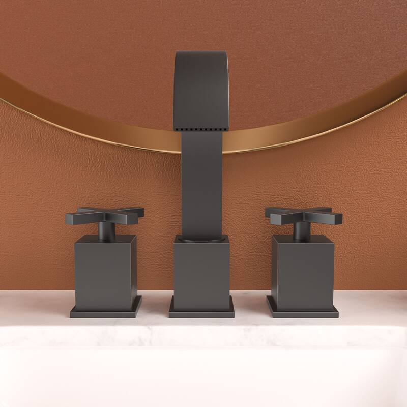 Lordear Centerset faucet Deck Mounted Bathroom Faucets with Metal Pop