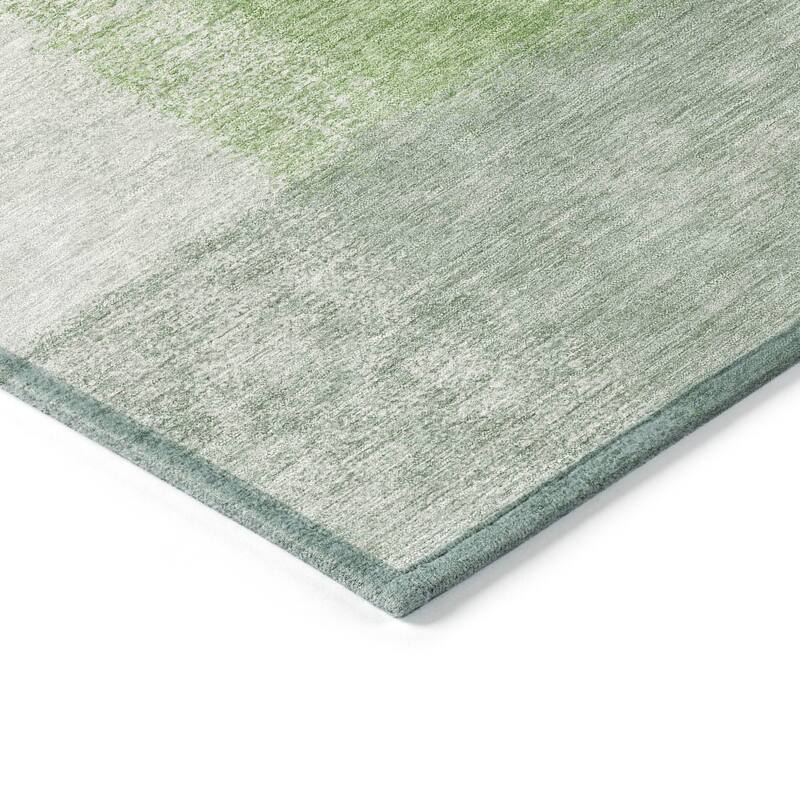 Machine Washable Indoor/ Outdoor Solid Contemporary Chantille Rug