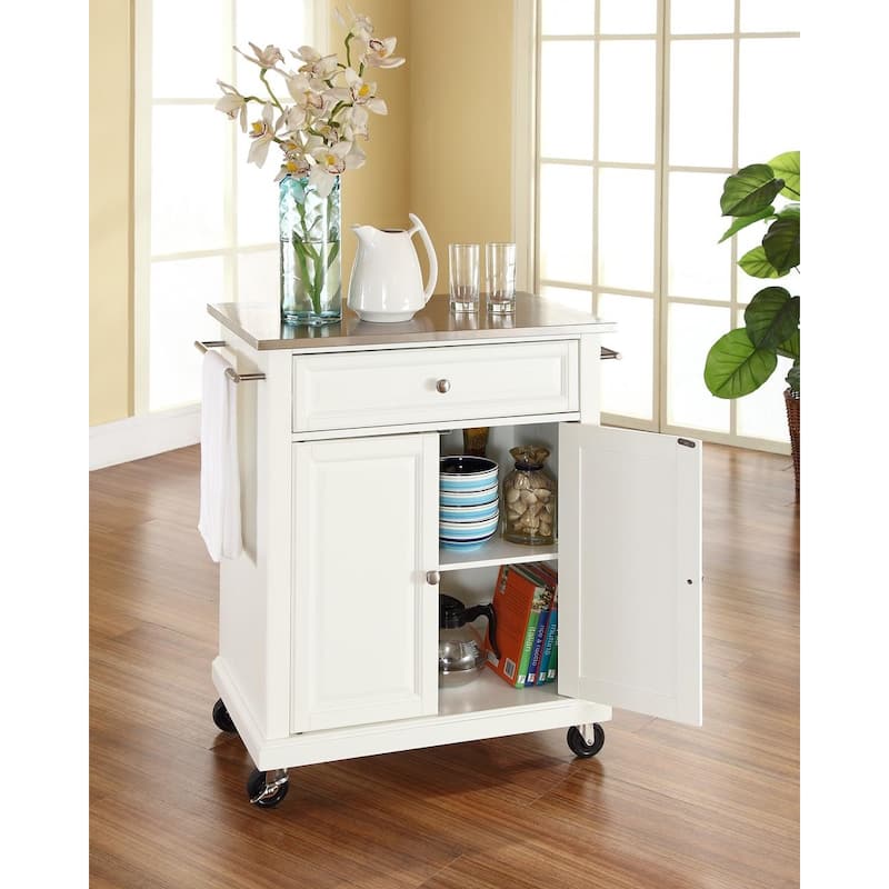 Kitchen Island Cart with Granite Top & Casters - Mobile Kitchen Storage Island - Modern Kitchen Island