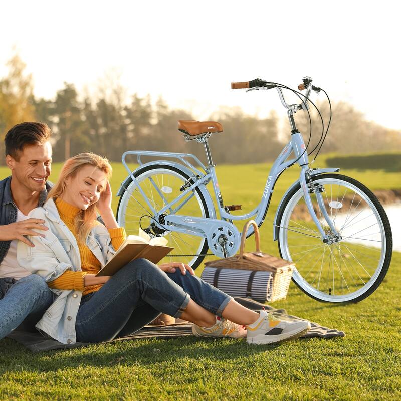 7 Speed Steel Frame Multiple Colors 24 Inch Ladies Bicycle
