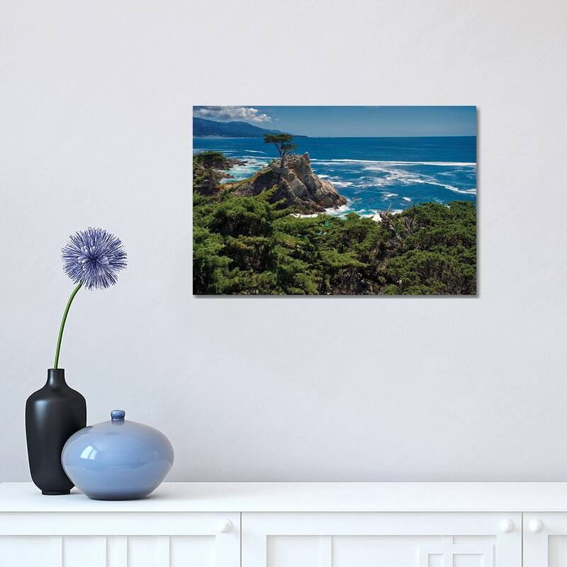 iCanvas "Lone Cypress, Pebble Beach, Ca" by Zoe Schumacher Canvas Print - 12x18x1.5