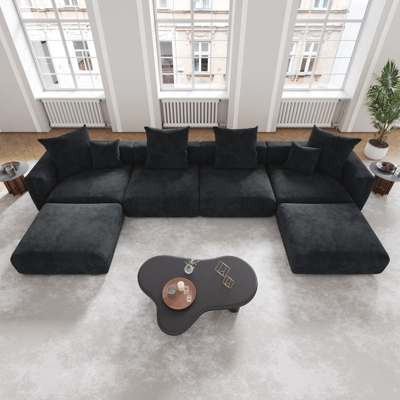 181" Corduroy Modular Sofa