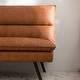preview thumbnail 1 of 8, EGOHOME 71" Faux Leather Convertible Sofa with Split Back Brown