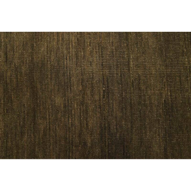 ECARPETGALLERY Hand-knotted Pak Finest Gabbeh Dark Olive Green Wool Rug - 7'10 x 9'11