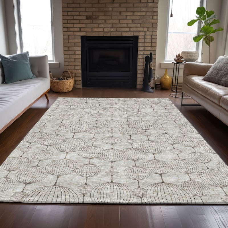 Machine Washable Indoor/ Outdoor Chantille Modern Decor Rug