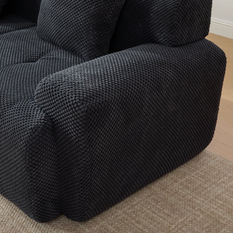 Modern Modular 2-Seater Cloud Sofa Tufted Loveseat with 2 Pillows, Pocket Springs, for Living Room, Office, Apartment