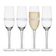 preview thumbnail 1 of 2, Fitz and Floyd Set of 4 Organic Band Flute Glasses, 8 Oz - 8-oz