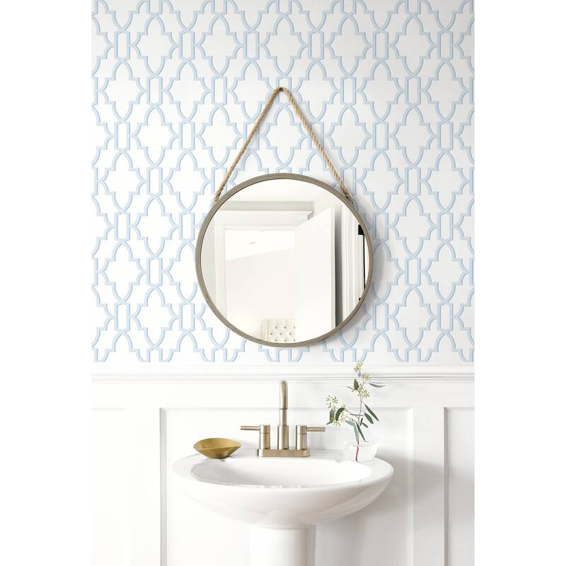 Luxe Haven Coastal Lattice Peel and Stick Wallpaper