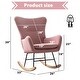 preview thumbnail 2 of 3, Modern Rocking Chair, Leisure Sofa Glider Chair, Comfy Accent Chair, Lounge Chair with High Backrest
