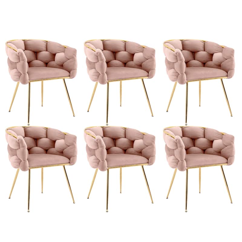 Modern Velvet Dining Chair with Metal Legs